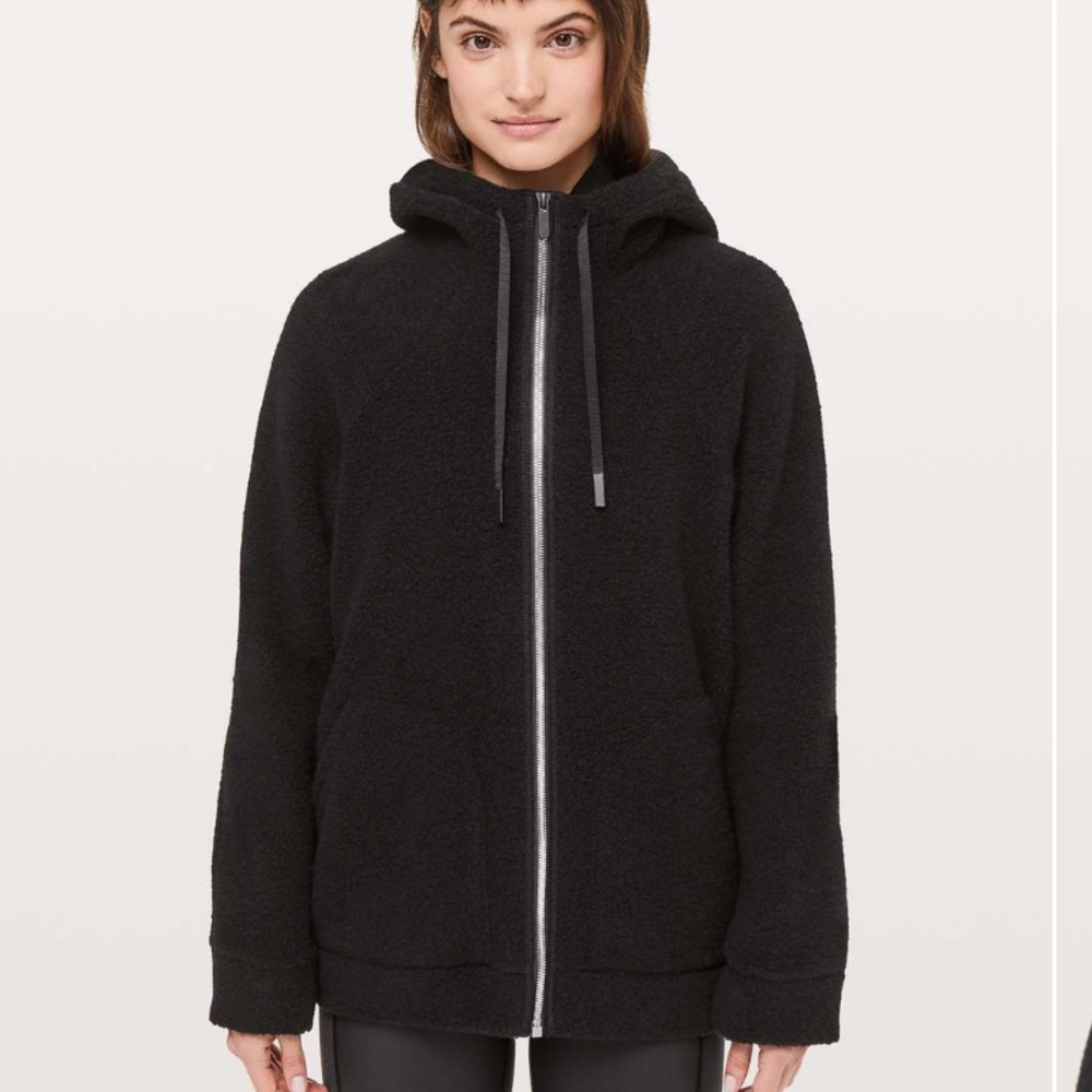 Lululemon So Sherpa Hooded Jacket Black Size‎ 6